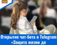 Информируем беременных женщин об открытии чат-бота в Telegram «Защита жизни до рождения»