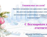 Поздравление с Всемирным днем статистики Поздравление с Всемирным днем статистики