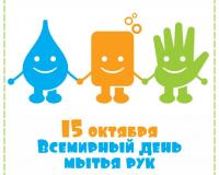 15 октября – Всемирный день мытья рук